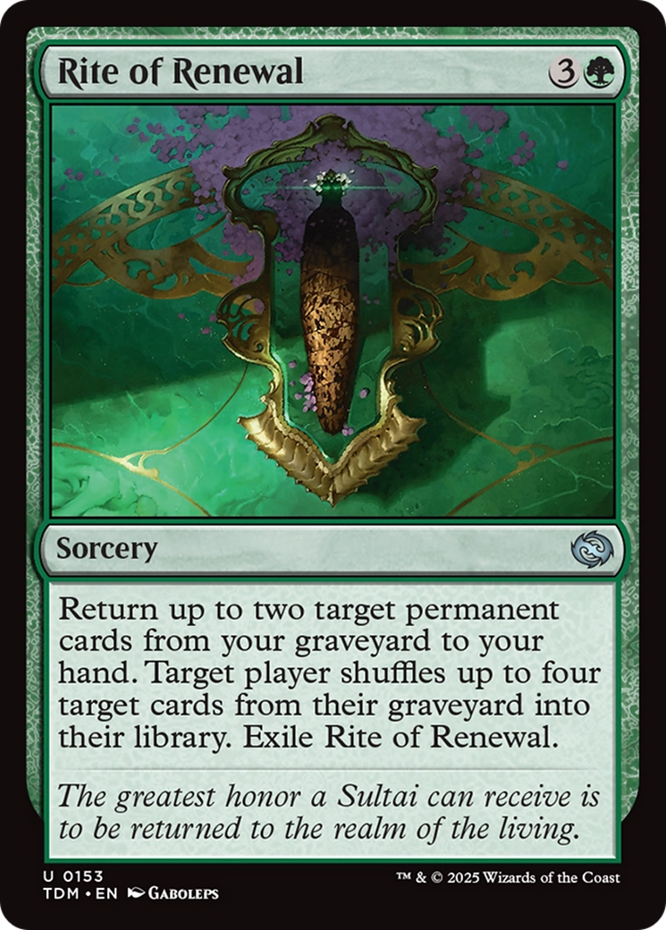 Rite of Renewal [Tarkir: Dragonstorm] | Tacoma Games