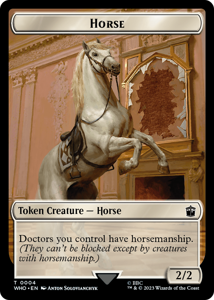 Horse // Treasure (0028) Double-Sided Token [Doctor Who Tokens] | Tacoma Games