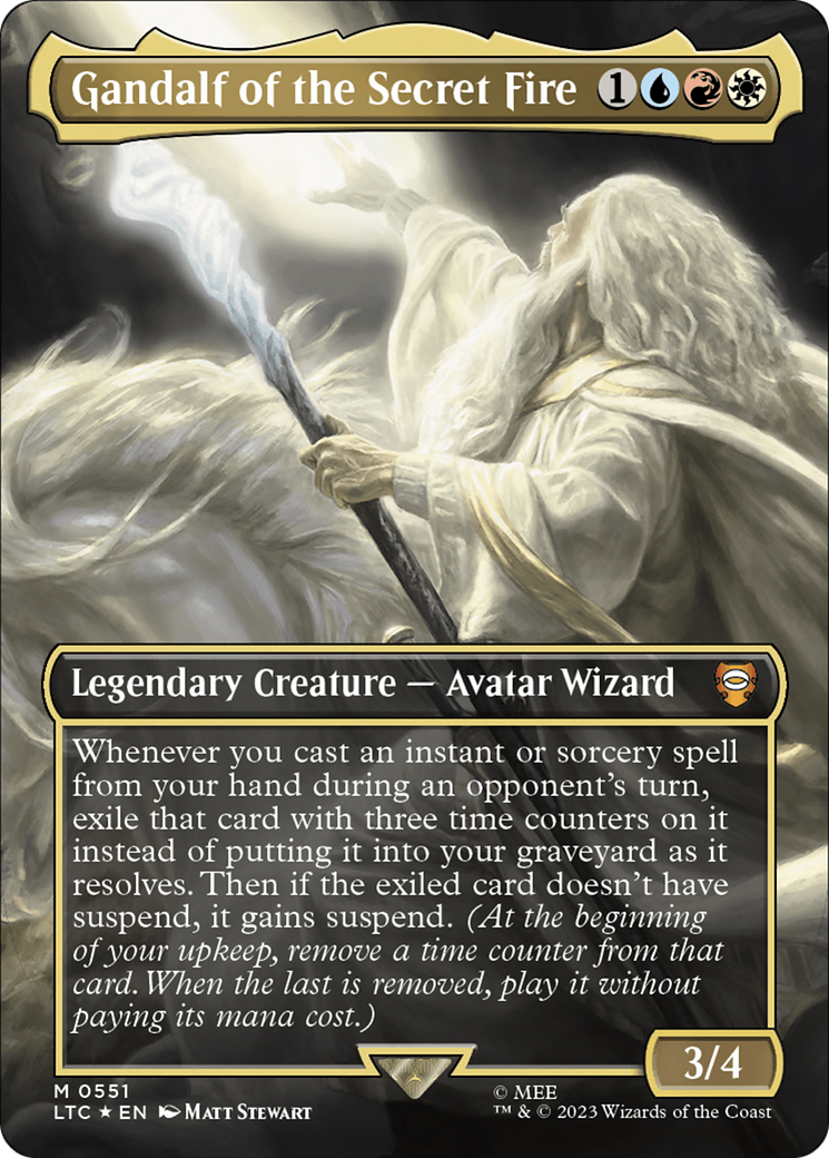 Gandalf of the Secret Fire (Borderless) (Surge Foil) [The Lord of the Rings: Tales of Middle-Earth Commander] | Tacoma Games