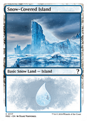 Snow-Covered Island (White Border) [Mystery Booster 2] | Tacoma Games