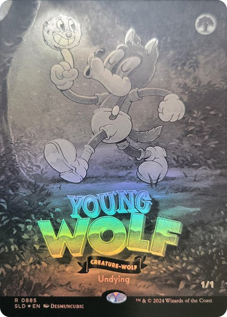 Young Wolf (Black & White Foil) [Secret Lair Drop Series] | Tacoma Games