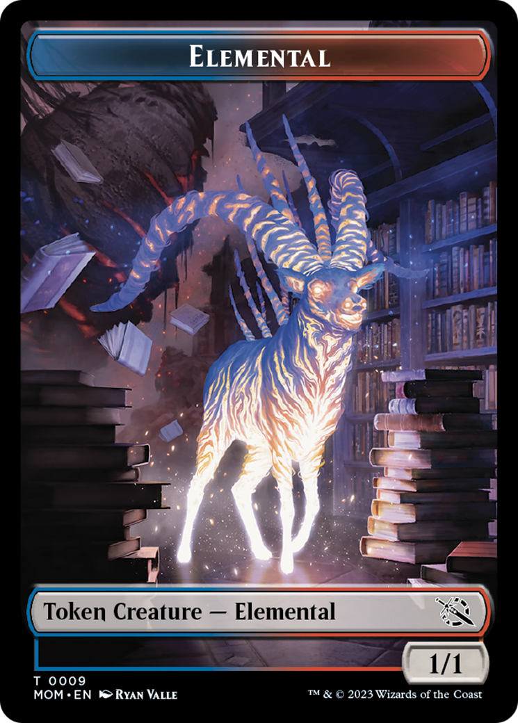 Elemental (9) // Vampire Double-Sided Token [March of the Machine Tokens] | Tacoma Games