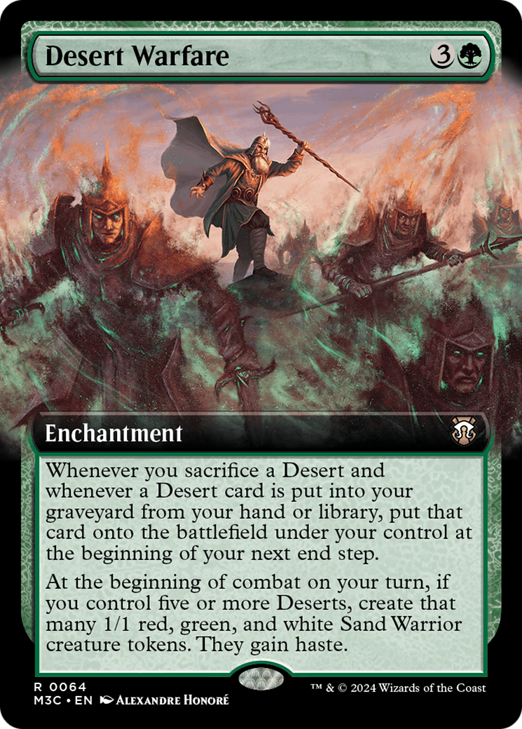 Desert Warfare (Extended Art) (Ripple Foil) [Modern Horizons 3 Commander] | Tacoma Games