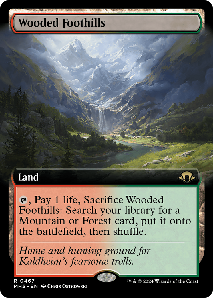 Wooded Foothills (Extended Art) [Modern Horizons 3] | Tacoma Games