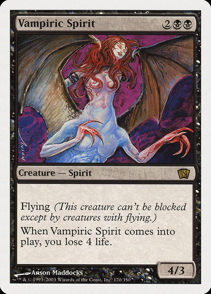 Vampiric Spirit (8th Edition) [Oversize Cards] | Tacoma Games