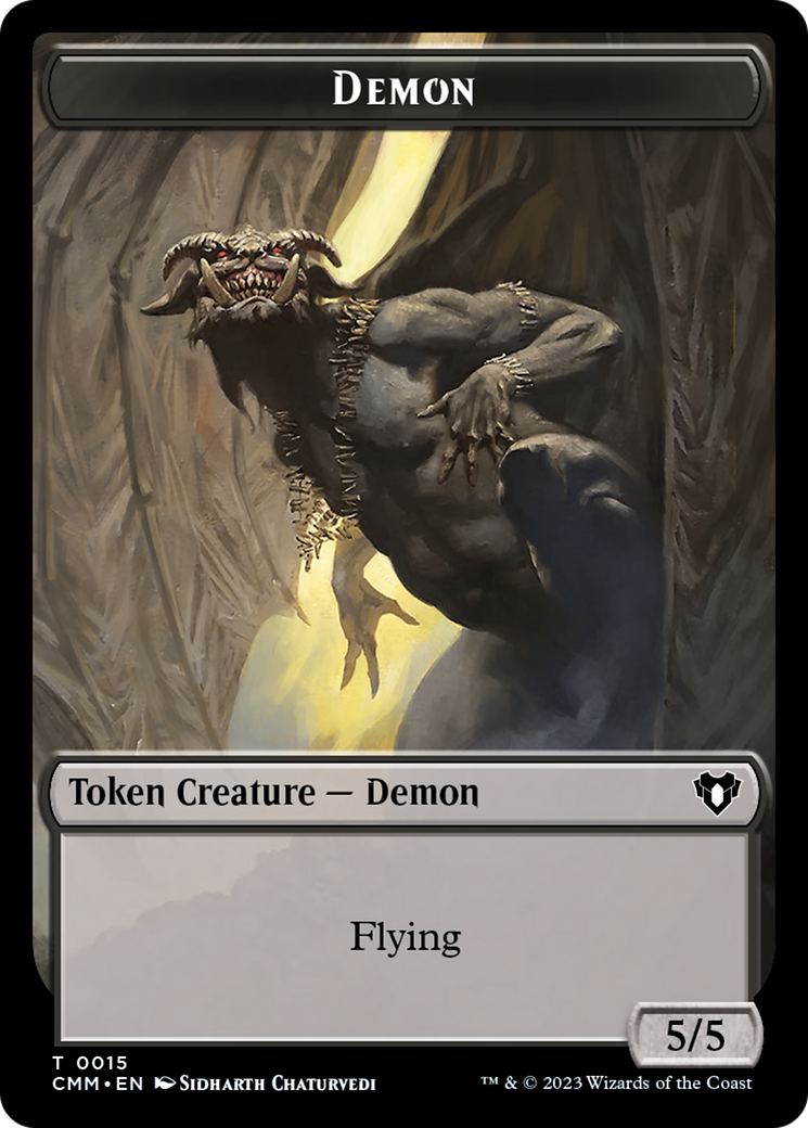 Demon Token [Commander Masters Tokens] | Tacoma Games