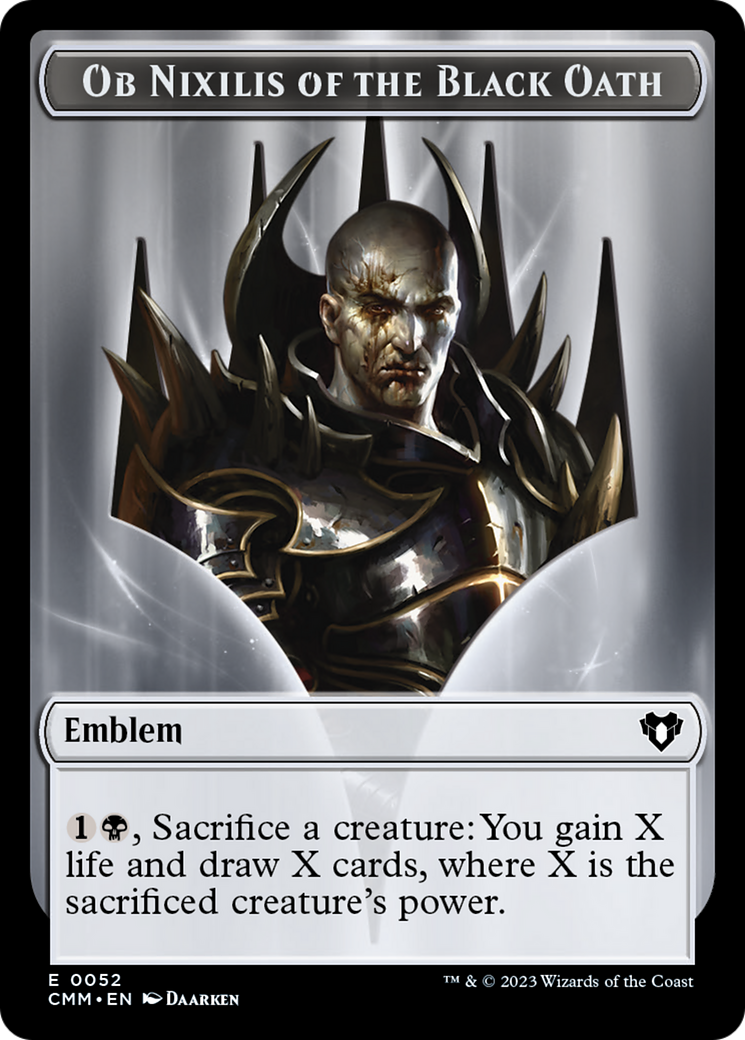 Ob Nixilis of the Black Oath Emblem [Commander Masters Tokens] | Tacoma Games