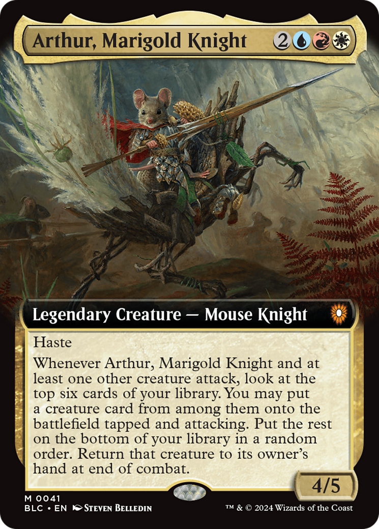 Arthur, Marigold Knight (Extended Art) [Bloomburrow Commander] | Tacoma Games