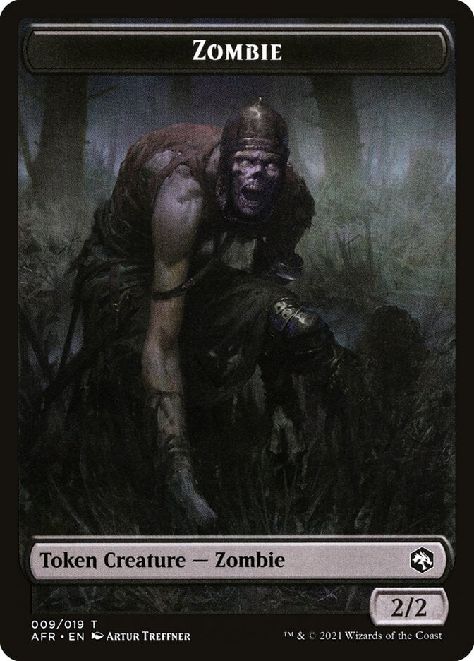 Zombie // Dog Illusion Double-Sided Token [Dungeons & Dragons: Adventures in the Forgotten Realms Tokens] | Tacoma Games