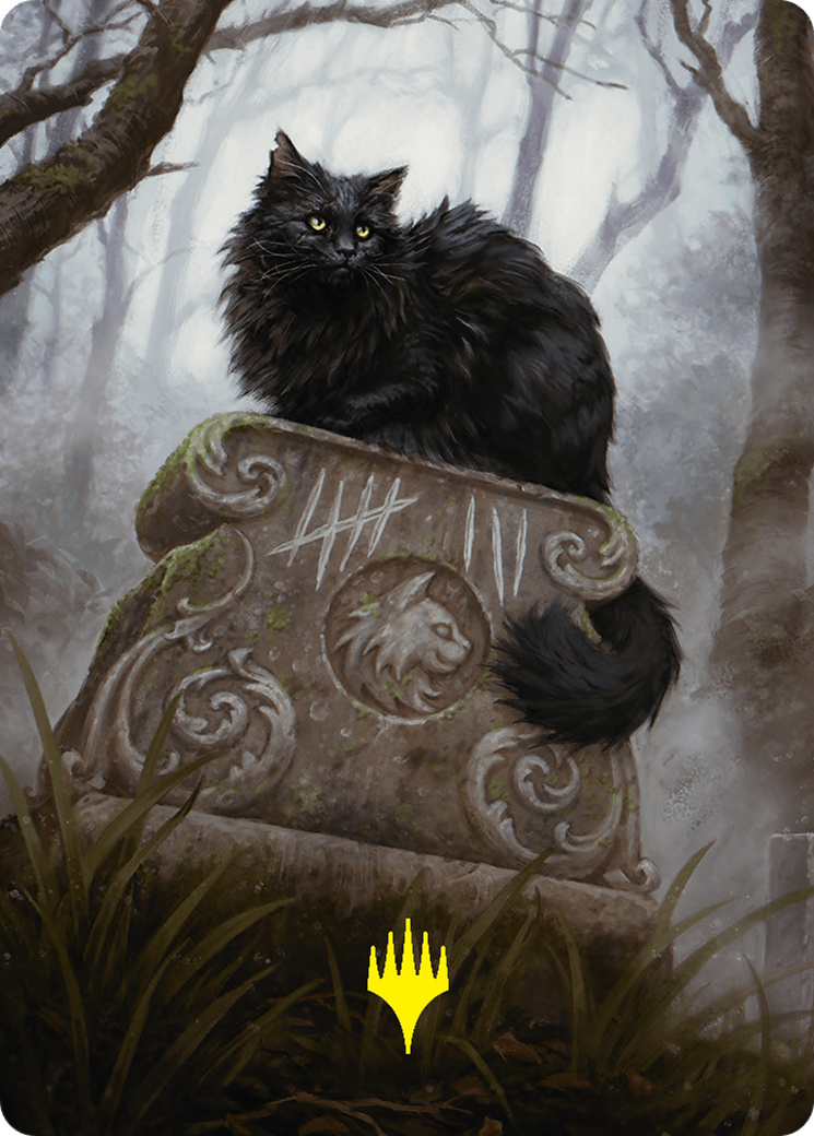 Nine-Lives Familiar 2 Art Card (36/54) (Gold-Stamped Planeswalker Symbol) [Foundations Art Series] | Tacoma Games