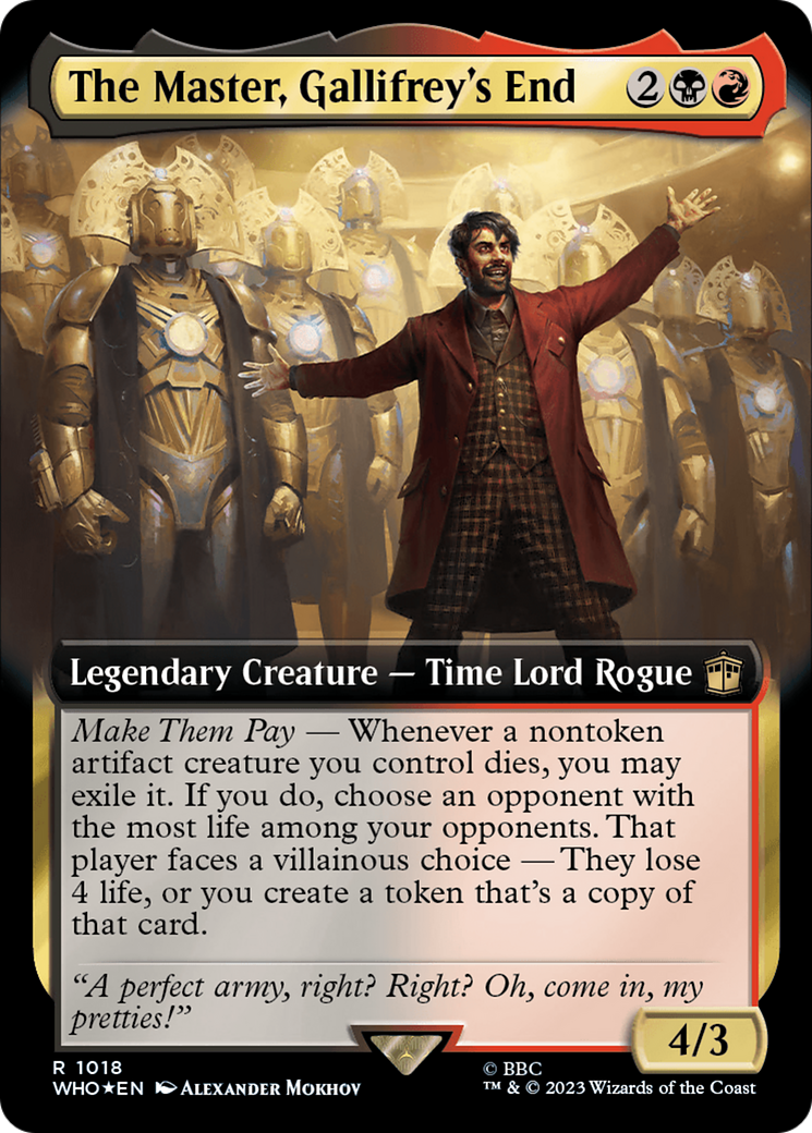 The Master, Gallifrey's End (Extended Art) (Surge Foil) [Doctor Who] | Tacoma Games