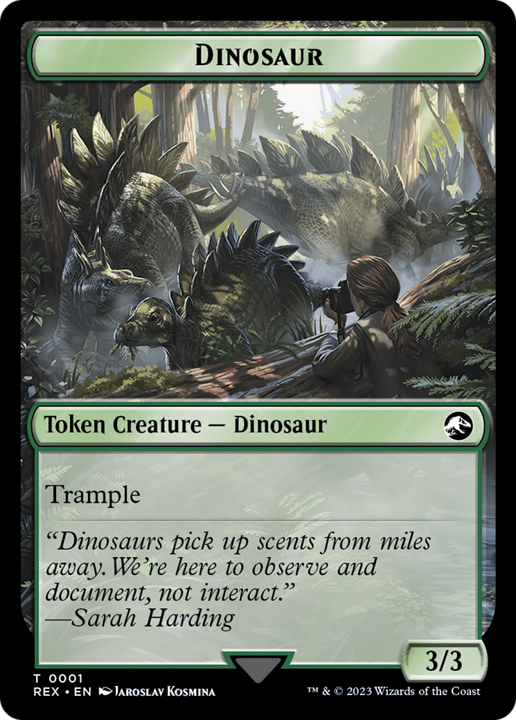 Gnome // Dinosaur (0001) Double-Sided Token [The Lost Caverns of Ixalan Tokens] | Tacoma Games