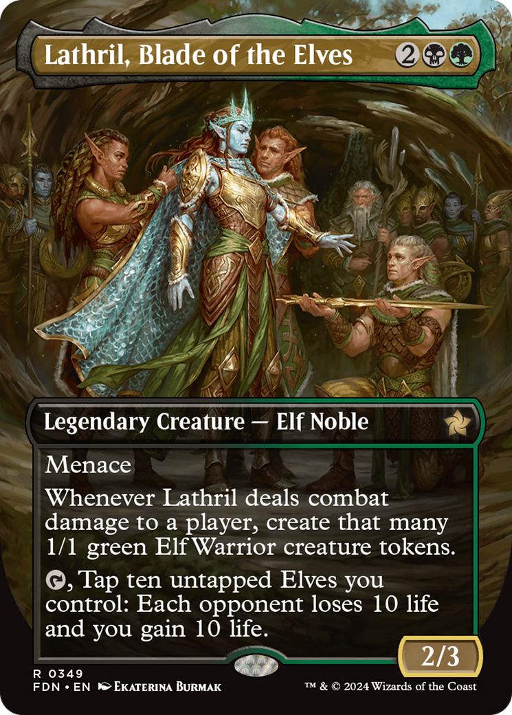 Lathril, Blade of the Elves (Borderless) [Foundations] | Tacoma Games