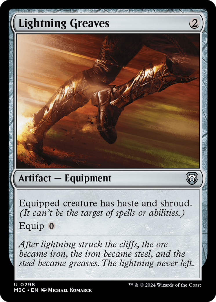 Lightning Greaves (Ripple Foil) [Modern Horizons 3 Commander] | Tacoma Games