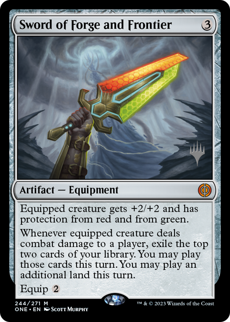 Sword of Forge and Frontier (Promo Pack) [Phyrexia: All Will Be One Promos] | Tacoma Games