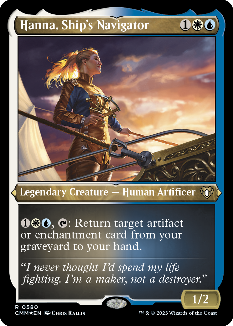 Hanna, Ship's Navigator (Foil Etched) [Commander Masters] | Tacoma Games