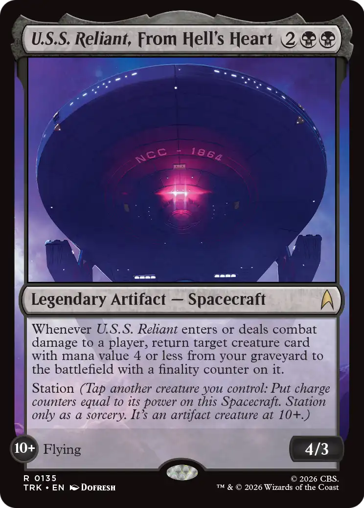 U.S.S. Reliant, From Hell's Heart [Star Trek] | Tacoma Games