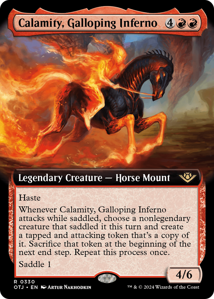 Calamity, Galloping Inferno (Extended Art) [Outlaws of Thunder Junction] | Tacoma Games