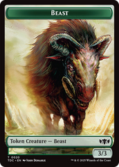 Beast // Treasure Double-Sided Token [Tarkir: Dragonstorm Commander Tokens] | Tacoma Games