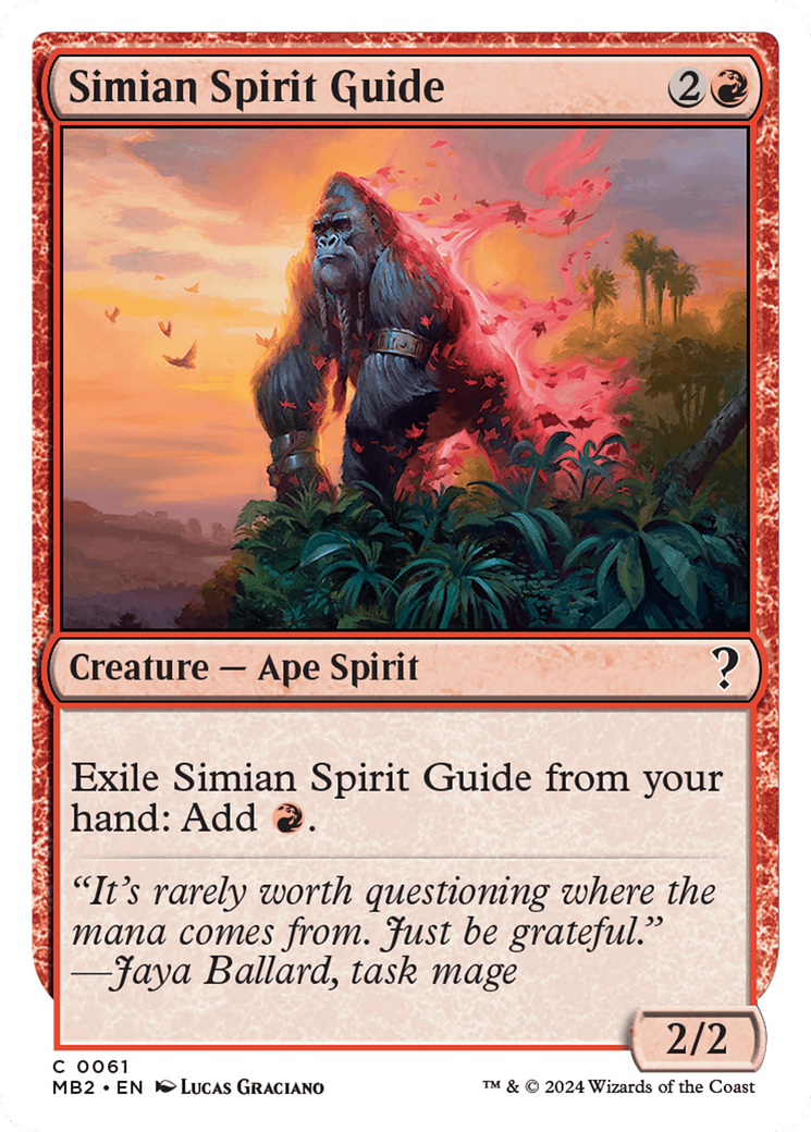 Simian Spirit Guide (White Border) [Mystery Booster 2] | Tacoma Games