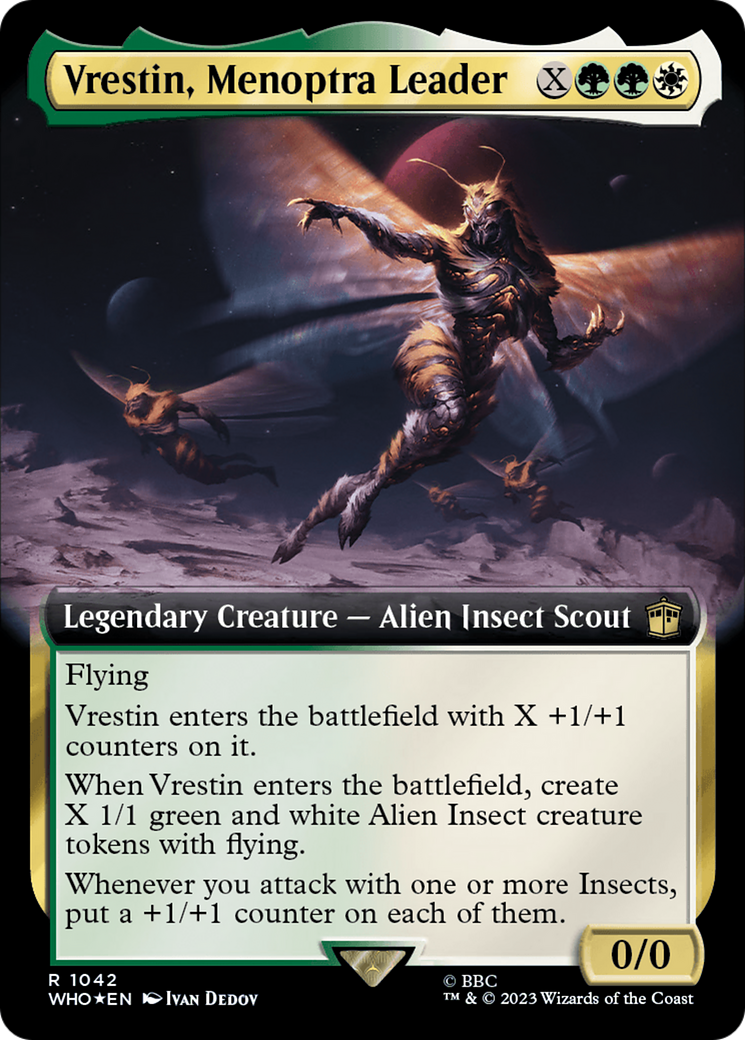 Vrestin, Menoptra Leader (Extended Art) (Surge Foil) [Doctor Who] | Tacoma Games