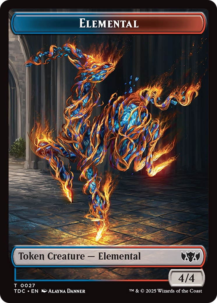 Elemental (0027) // Monk Double-Sided Token [Tarkir: Dragonstorm Commander Tokens] | Tacoma Games