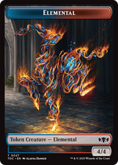 Elemental (0027) // Monk Double-Sided Token [Tarkir: Dragonstorm Commander Tokens] | Tacoma Games