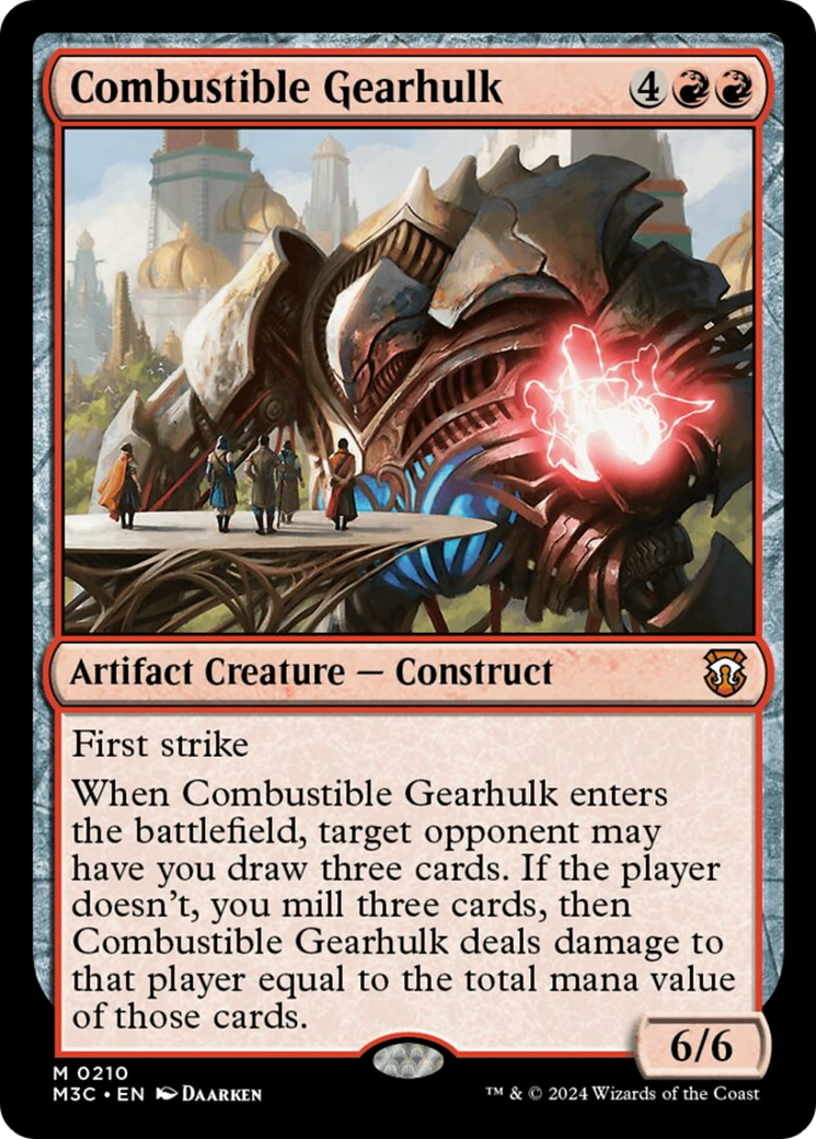 Combustible Gearhulk (Ripple Foil) [Modern Horizons 3 Commander] | Tacoma Games