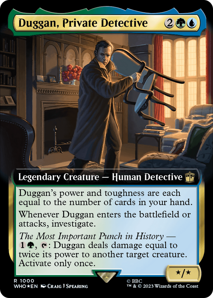 Duggan, Private Detective (Extended Art) (Surge Foil) [Doctor Who] | Tacoma Games