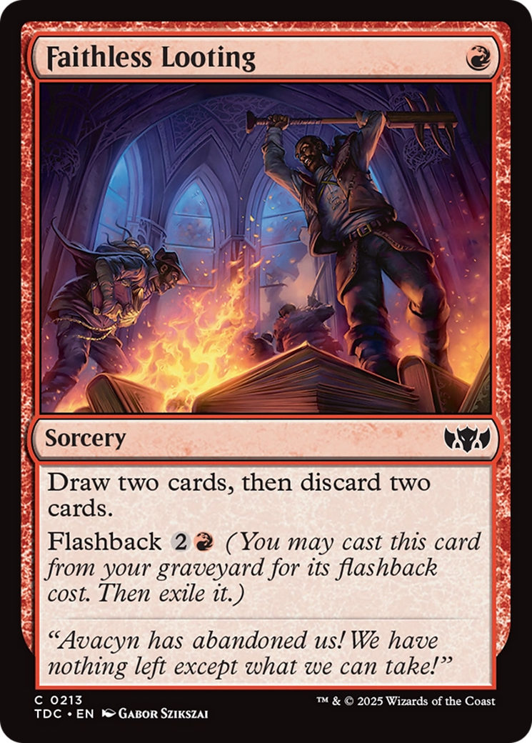 Faithless Looting [Tarkir: Dragonstorm Commander] | Tacoma Games