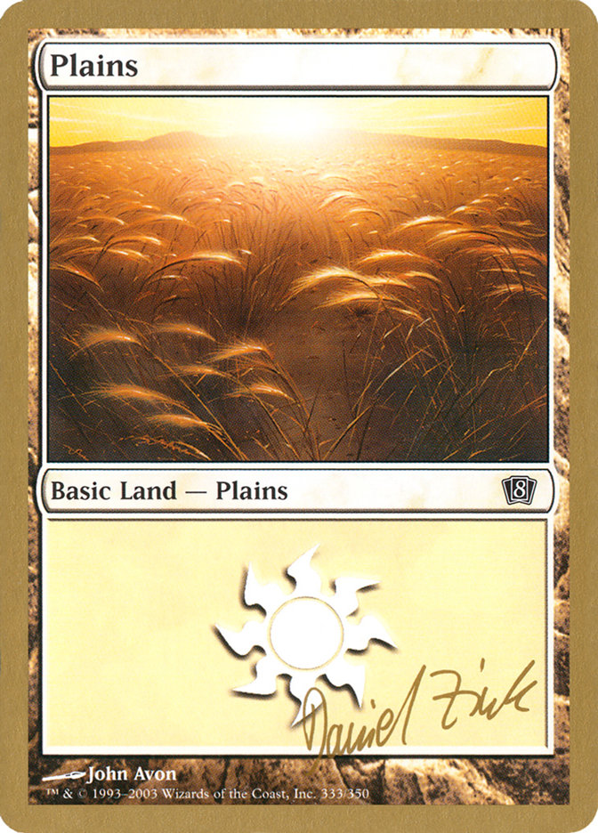 Plains (dz333) (Daniel Zink) [World Championship Decks 2003] | Tacoma Games