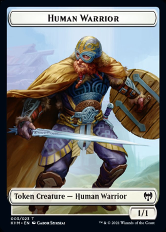 Human Warrior Token [Kaldheim Tokens] | Tacoma Games