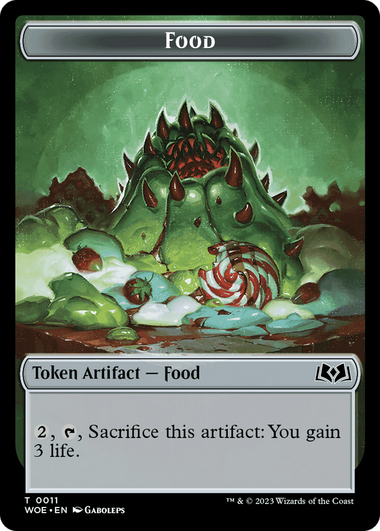 Elemental // Food (0011) Double-Sided Token [Wilds of Eldraine Tokens] | Tacoma Games