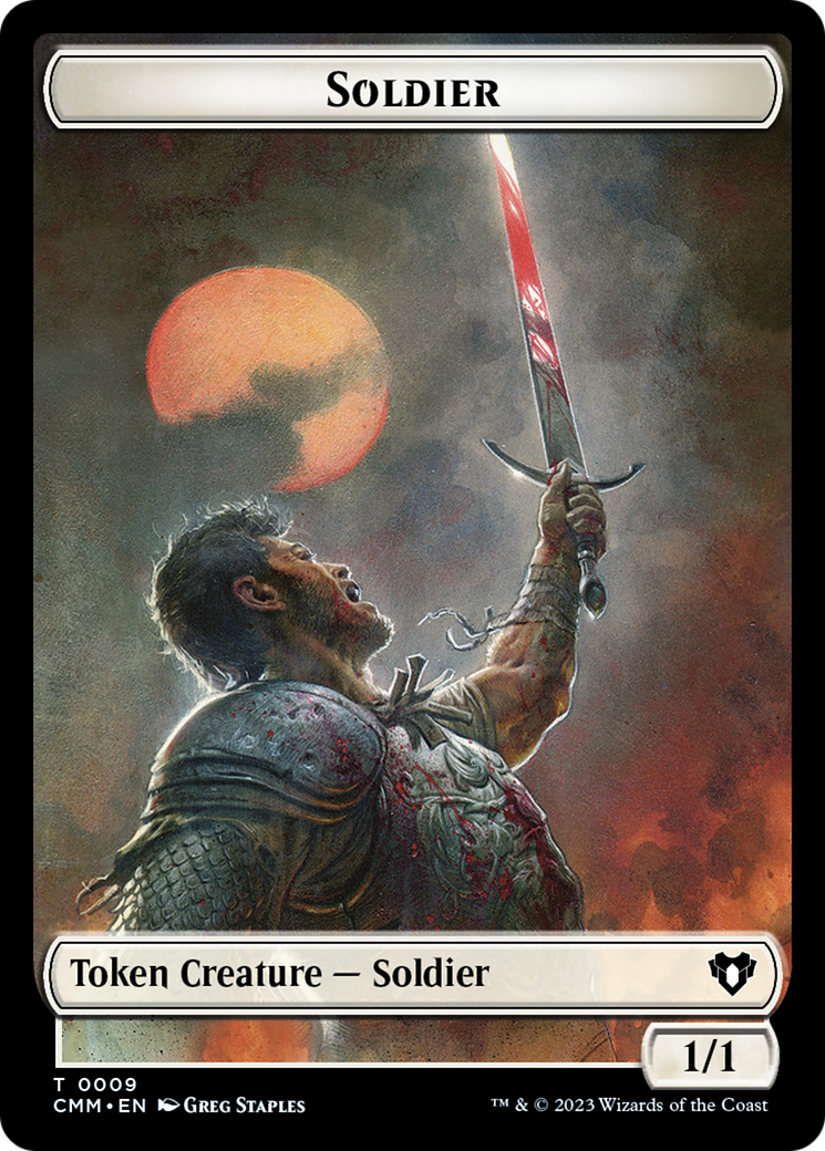 Soldier Token [Commander Masters Tokens] | Tacoma Games