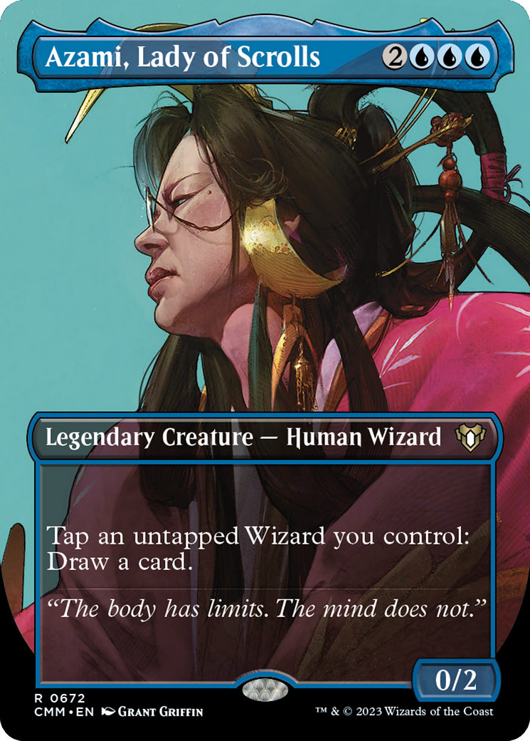 Azami, Lady of Scrolls (Borderless Profile) [Commander Masters] | Tacoma Games