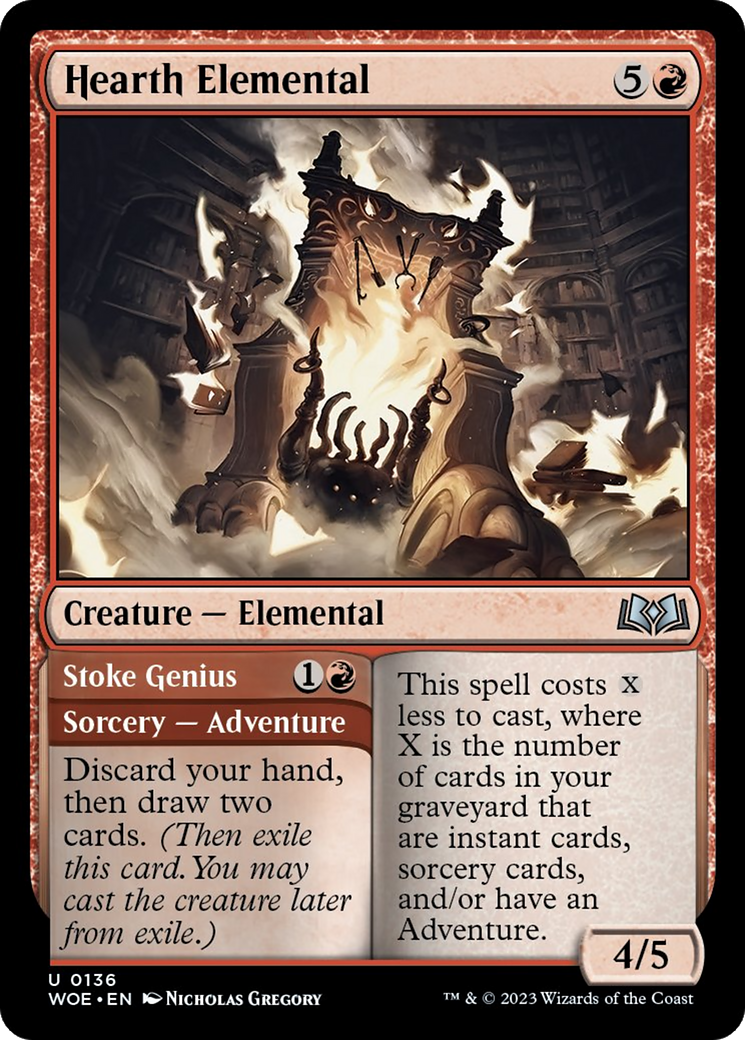 Hearth Elemental // Stoke Genius [Wilds of Eldraine] | Tacoma Games