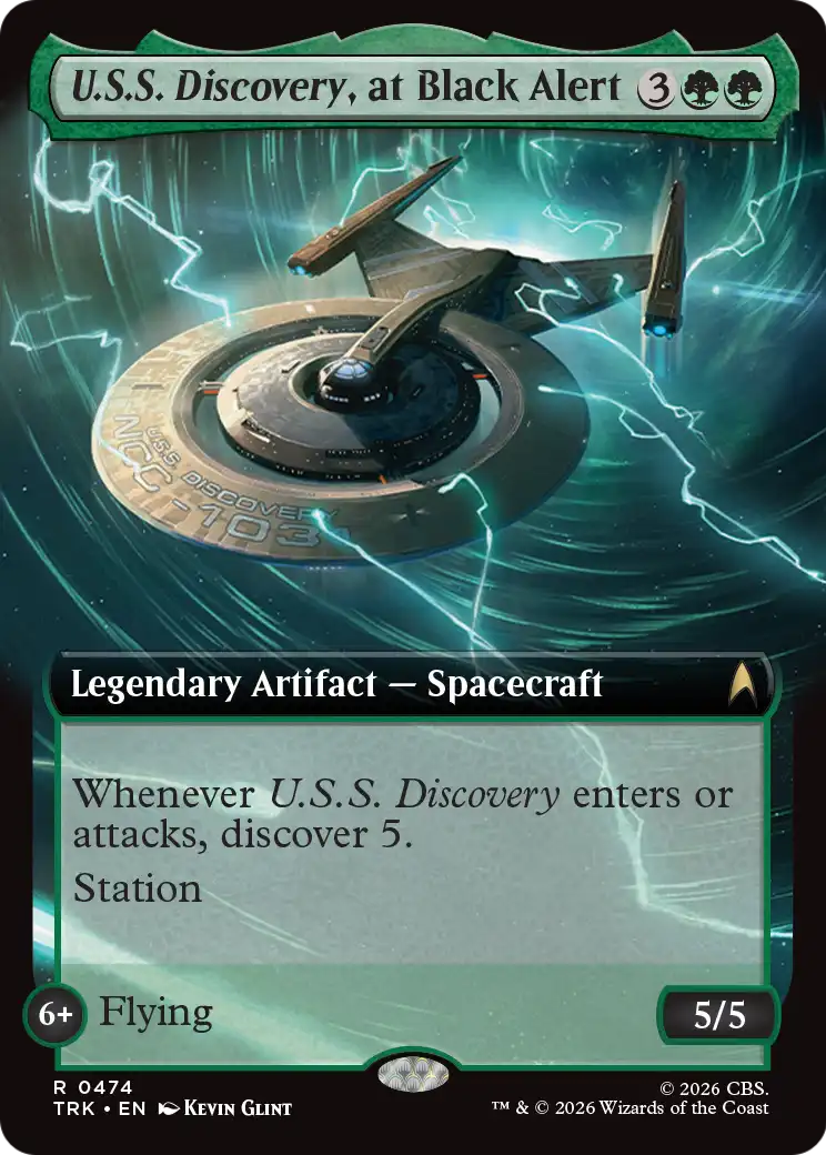 U.S.S. Discovery, at Black Alert (Extended Art) [Star Trek] | Tacoma Games
