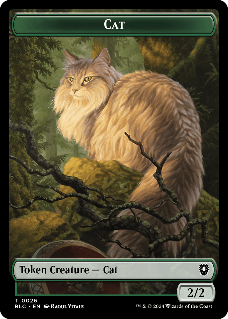 Elemental // Cat Double-Sided Token [Bloomburrow Commander Tokens] | Tacoma Games