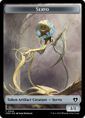 Servo // Dragon (0020) Double-Sided Token [Commander Masters Tokens] | Tacoma Games