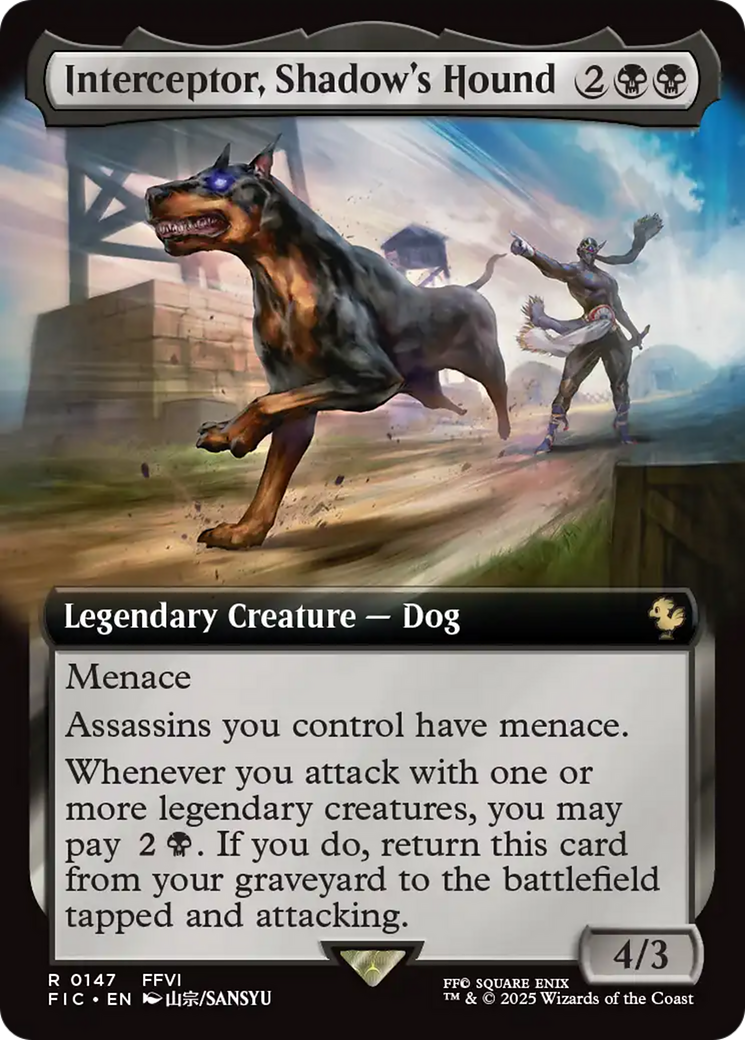 Interceptor, Shadow's Hound (Extended Art) [FINAL FANTASY Commander] | Tacoma Games