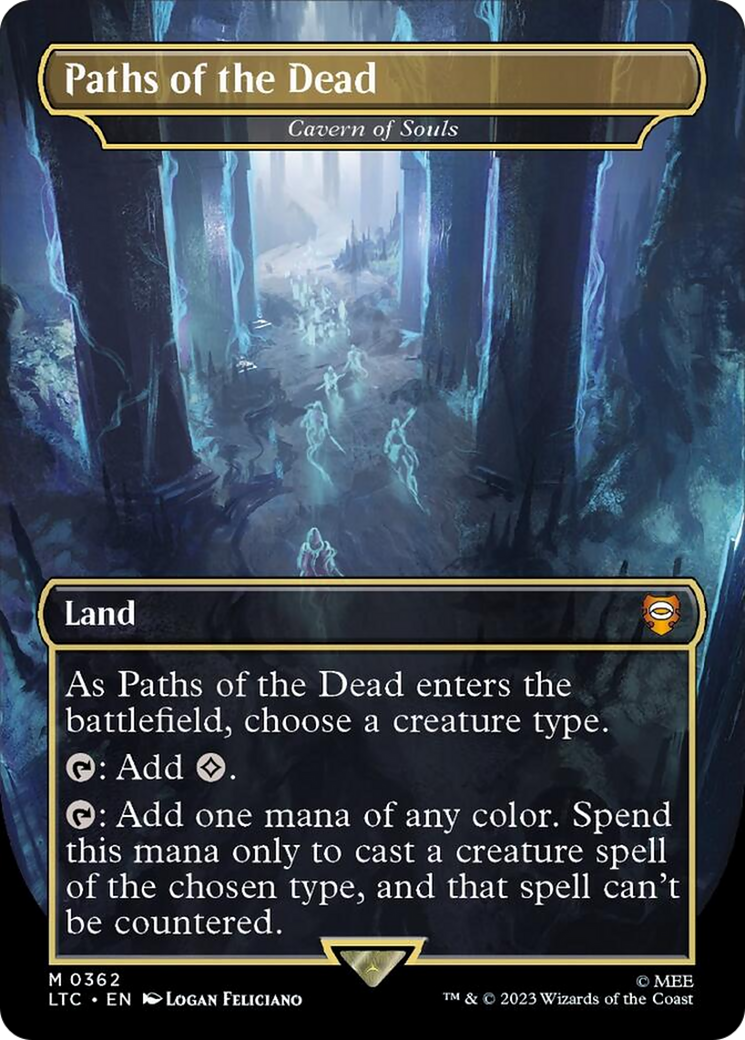 Paths of the Dead - Cavern of Souls (Borderless) (Surge Foil Realms and Relics) [The Lord of the Rings: Tales of Middle-Earth Commander] | Tacoma Games
