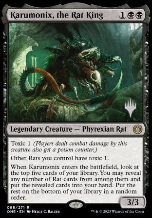 Karumonix, the Rat King (Promo Pack) [Phyrexia: All Will Be One Promos] | Tacoma Games