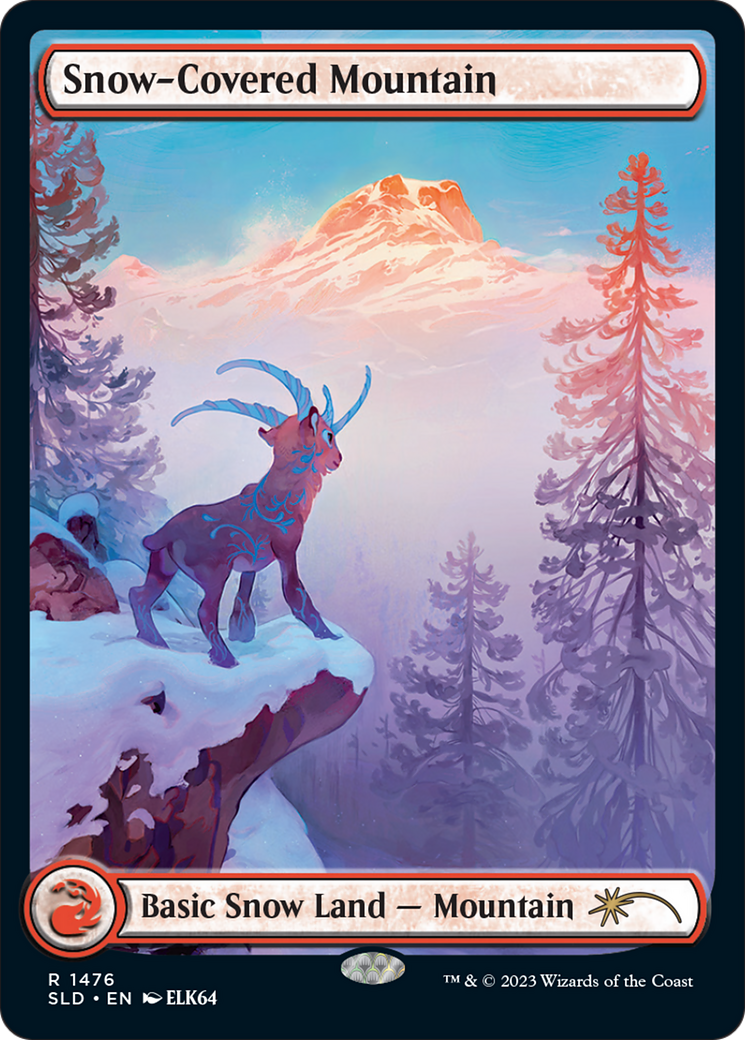 Snow-Covered Mountain (1476) (Rainbow Foil) [Secret Lair Drop Series] | Tacoma Games