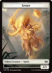 Spirit (0008) // Spirit (0009) Double-Sided Token [Tarkir: Dragonstorm Tokens] | Tacoma Games