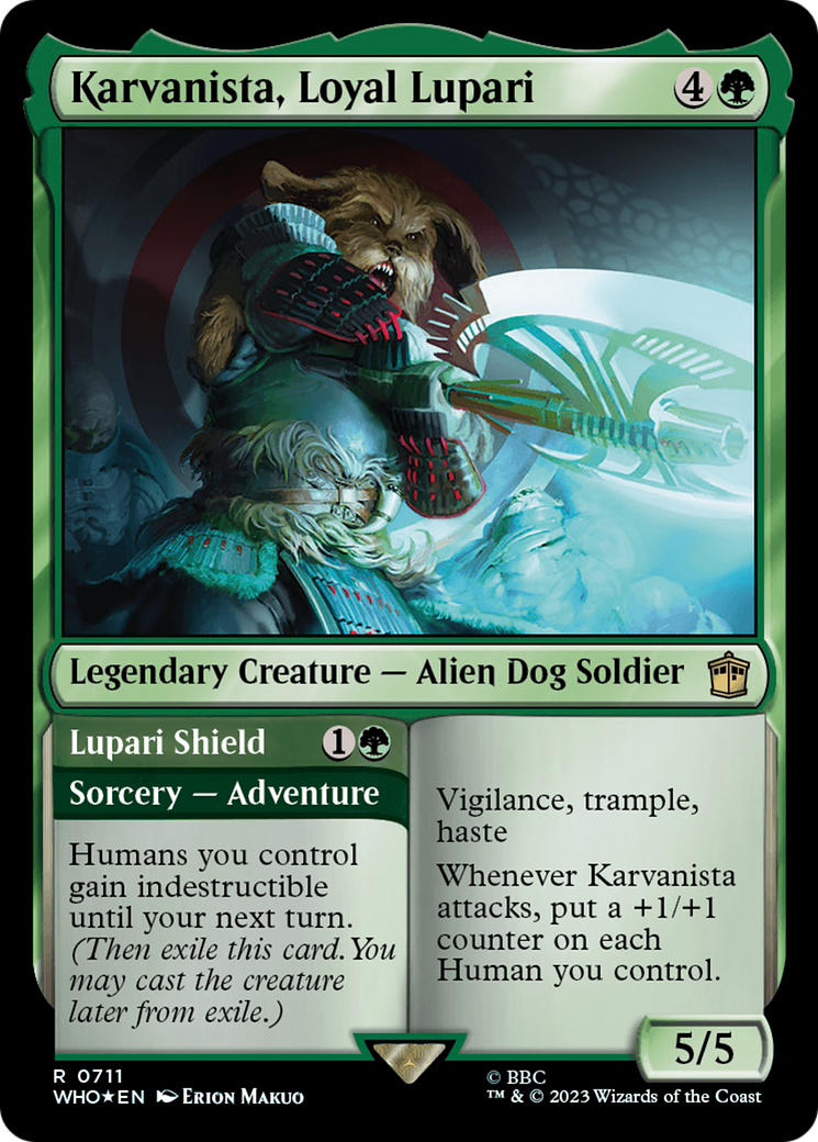 Karvanista, Loyal Lupari // Lupari Shield (Surge Foil) [Doctor Who] | Tacoma Games