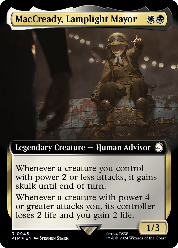 MacCready, Lamplight Mayor (Extended Art) (Surge Foil) [Fallout] | Tacoma Games