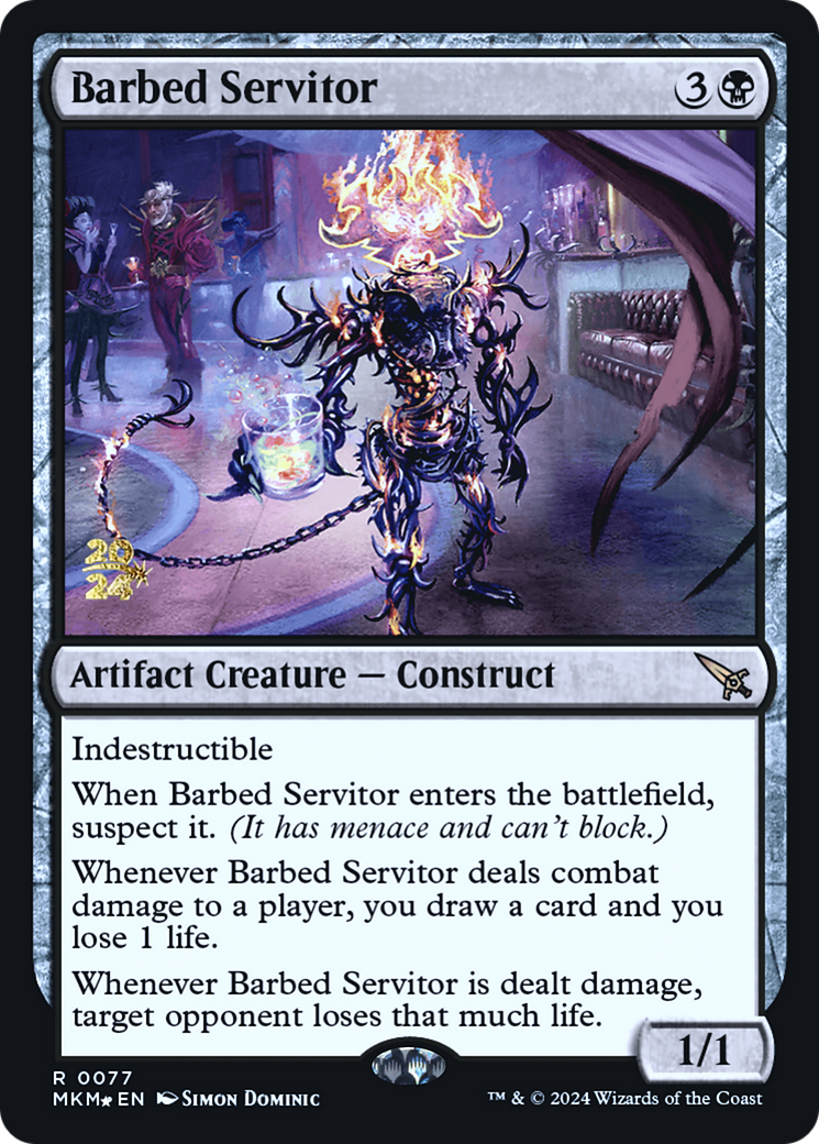 Barbed Servitor [Murders at Karlov Manor Prerelease Promos] | Tacoma Games