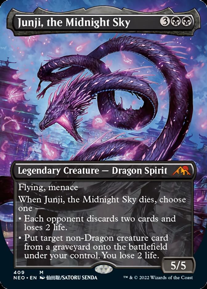 Junji, the Midnight Sky (Borderless Alternate Art) [Kamigawa: Neon Dynasty] | Tacoma Games