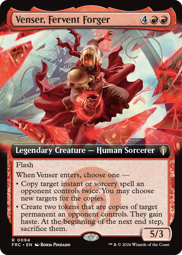 Venser, Fervent Forger (Extended Art) [Reality Fracture Commander] | Tacoma Games