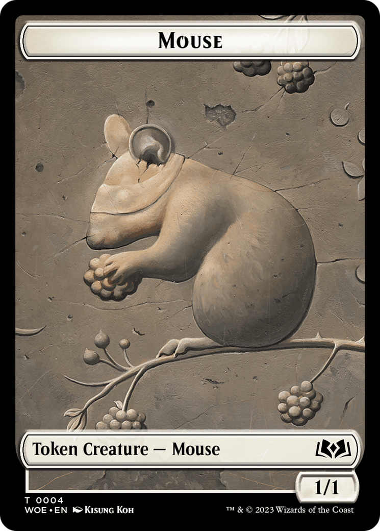 Mouse // Food (0013) Double-Sided Token [Wilds of Eldraine Tokens] | Tacoma Games